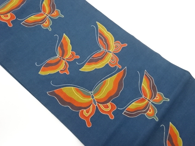 JAPANESE NAGOYA OBI / TSUMUGI / BUTTERFLY